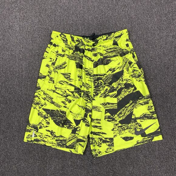 Nike Dri Fit Basketball Shorts Men Athletic Training Volt Yellow Size Medium - Picture 1 of 6